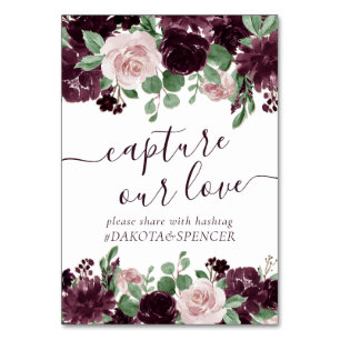 Moody Passions Dramatic Wine Capture Our Love Table Number