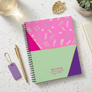 Moody Patterned Colourful Modern Trendy Notebook
