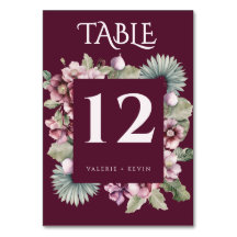 Moody Plum Burgundy Fig Botanical Wedding