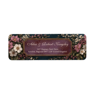 Moody Plum Textured Vintage Gold Frame