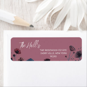 Moody Purple & Blue Floral Wedding 