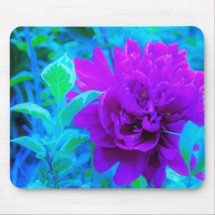 Moody Purple Peony with Beautiful Weigela Foliage Mouse Mat