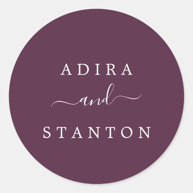 Moody Purple Wedding Envelope Seals (Front)