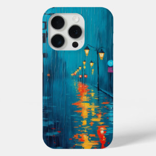 Moody Rainy Night Vibrant iPhone 15 Pro Case