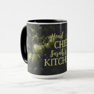 Moody Rustic Green Tomato Kitchen Mug