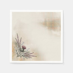 Moody Scottish Thistle Highland Estate Napkin