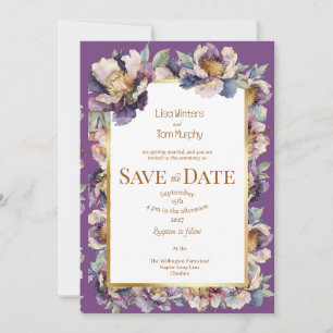 Moody Soft Goth Save the Date Wedding Invitation