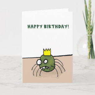 Moody Spider Birthday Card