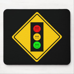 Moody Stoplight Ahead Mouse Mat