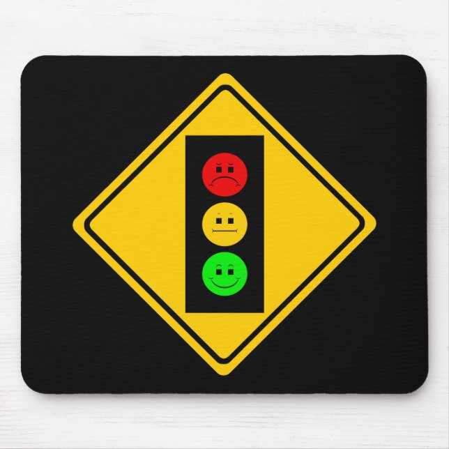 Moody Stoplight Ahead Mouse Mat (Front)