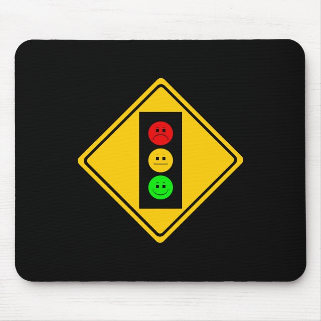 Moody Stoplight Ahead Mouse Mat (Front)