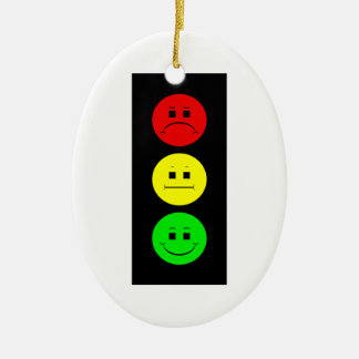 Moody Stoplight Ceramic Tree Decoration