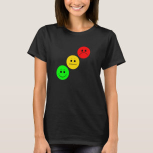 Moody Stoplight Diagonal Stop Light Faces Traffic  T-Shirt