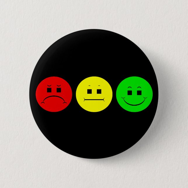 Moody Stoplight Trio 6 Cm Round Badge (Front)