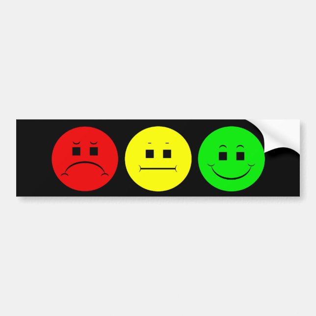 Moody Stoplight Trio Bumper Sticker (Front)