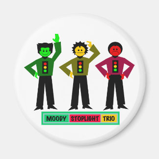 Moody Stoplight Trio Characters Magnet