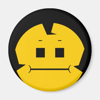 Moody Stoplight Trio Charlie Yellobellow Face Magnet