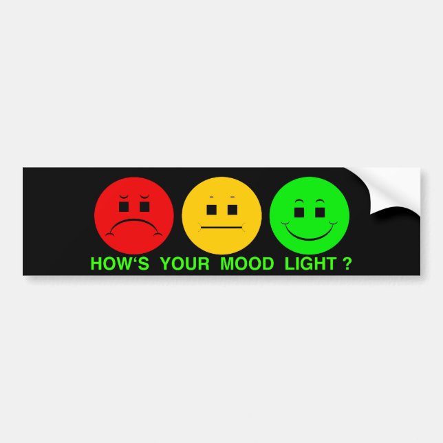 Moody Stoplight Trio Mood Light Bumper Sticker (Front)