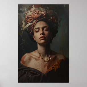 Moody Surreal Oil Painting/Ethereal Abstract Dream Poster