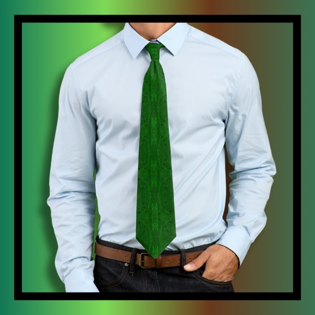 Moody Swirl Pattern Green  Tie (Creator Uploaded)