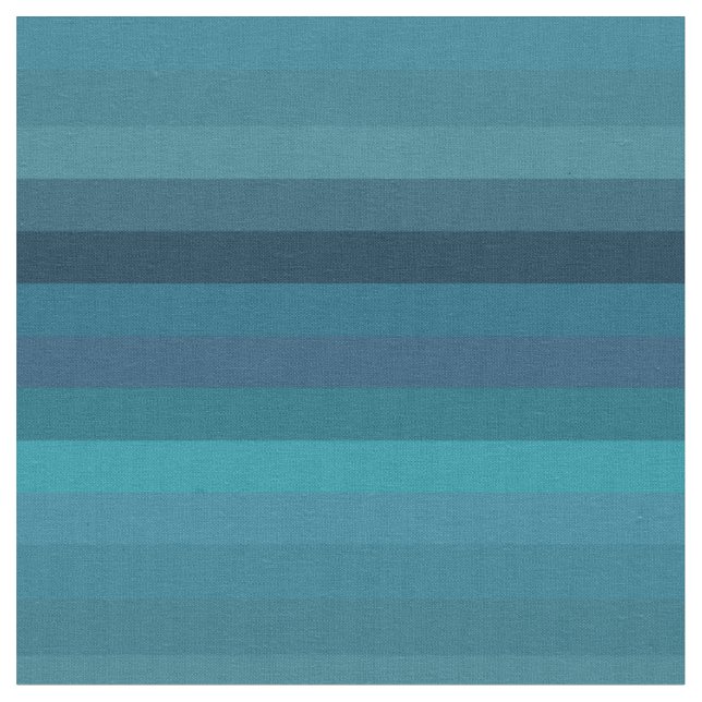 Moody Teal & Navy Stripes Fabric (Close Up)