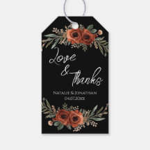 Moody Terracotta Floral Boho Wedding Thank You 