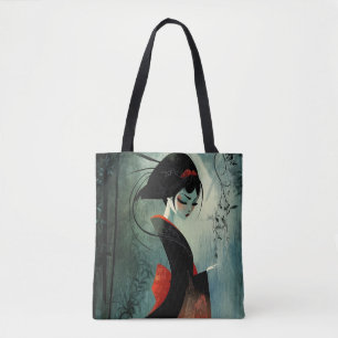 Moody Thoughtful Anime Girl Tote Bag