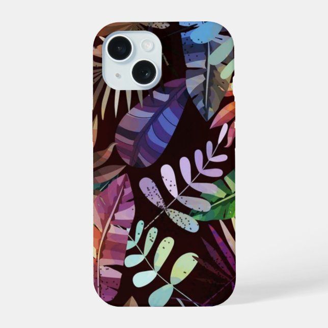 Moody Tropical Foliage Pattern Phone Case  (Back)