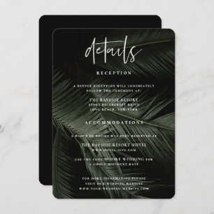 Moody Tropics Wedding Details Enclosure Card