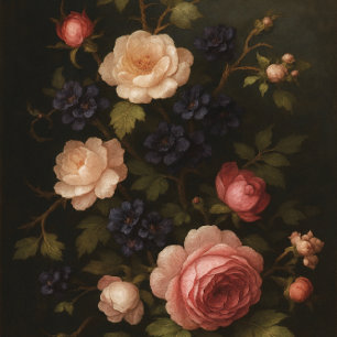  Moody Vintage Rose Tissue Paper