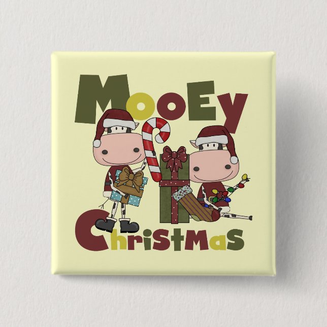 Mooey Christmas 15 Cm Square Badge (Front)