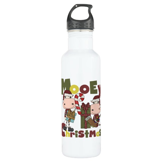 Mooey Christmas 710 Ml Water Bottle (Front)