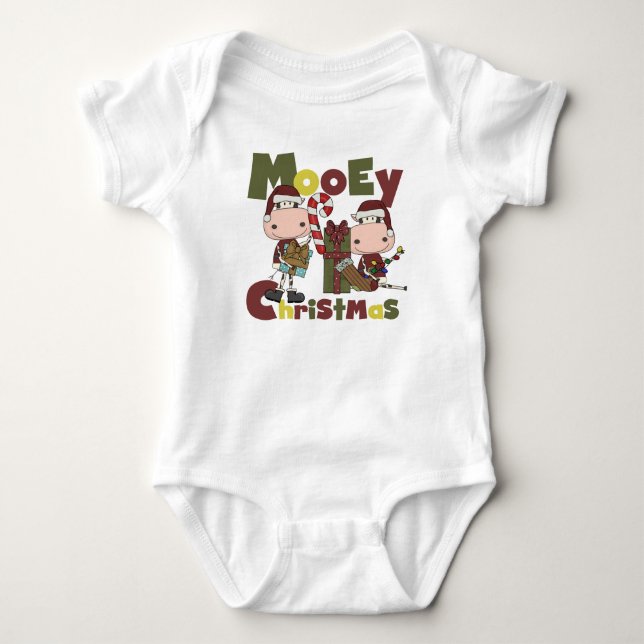 Mooey Christmas Baby Bodysuit (Front)