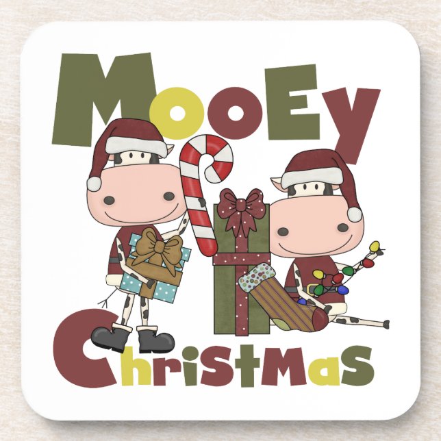 Mooey Christmas Coaster (Front)