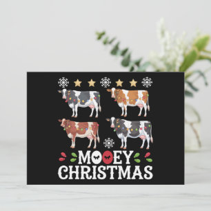 Mooey Christmas Cow Lover Holiday Farm Farmer