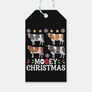 Mooey Christmas Cow Lover Holiday Farm Farmer Gift Tags