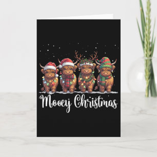 Mooey Christmas Cowgirl Xmas Funny Western Christm Card