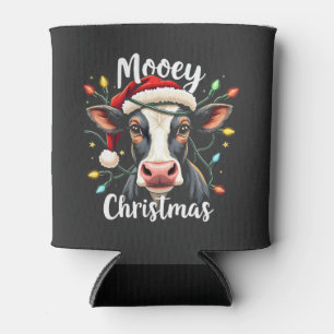 Mooey Christmas Funny Xmas Cow Cattle Lovers  Can Cooler