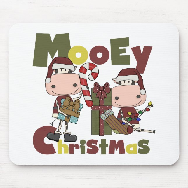 Mooey Christmas Mouse Mat (Front)
