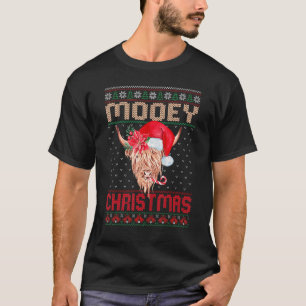 Mooey Christmas Stocking Stuffers Highland Christm T-Shirt