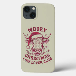 Mooey Christmas Western Cow Lover Club Xmas Season iPhone 13 Case