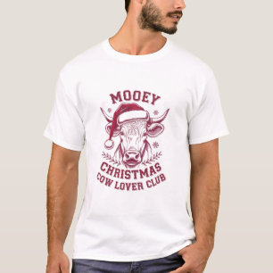 Mooey Christmas Western Cow Lover Club Xmas Season T-Shirt