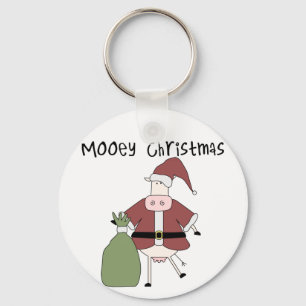 Mooey Cow  Christmas Tshirts and Gifts Key Ring