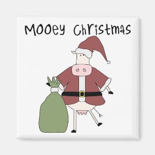 Mooey Cow  Christmas Tshirts and Gifts Magnet