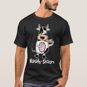 Mooh Sician Cow Violin Bovine Musician T-Shirt