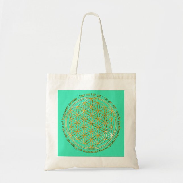 Moola Mantra / Blume Des Lebens / mint BG Tote Bag (Front)
