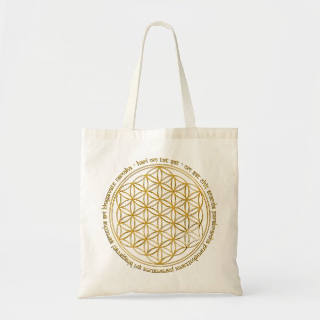 Moola Mantra / Blume Des Lebens Tote Bag (Front)
