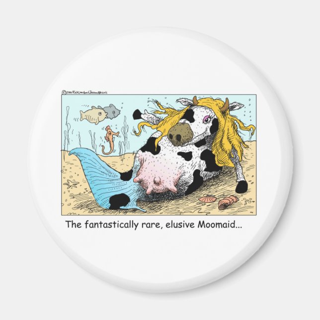 Moomaid Funny Cow Cartoon Gifts Tees Collectibles Magnet (Front)