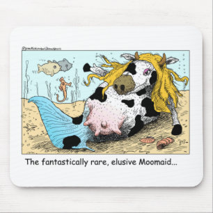 Moomaid Funny Cow Cartoon Gifts Tees Collectibles Mouse Mat