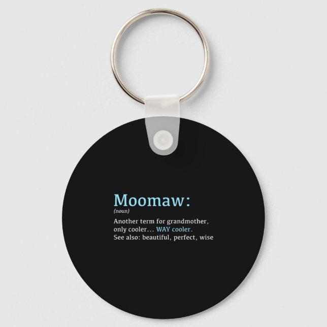 Moomaw_ Funny Definition Noun - Another Term  Key Ring (Front)